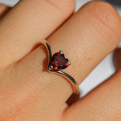 Anillo Aurora Inlove con Granate